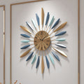 28 Inch Large Metal Wall Clock | Mid-Century Silent Modern Decor