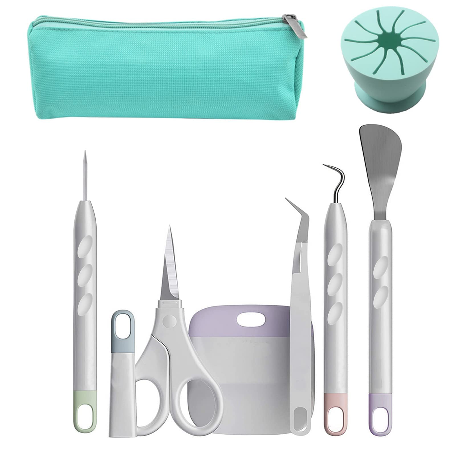 8-Piece Vinyl Weeding Tool Set with Scrap Collector & Bag