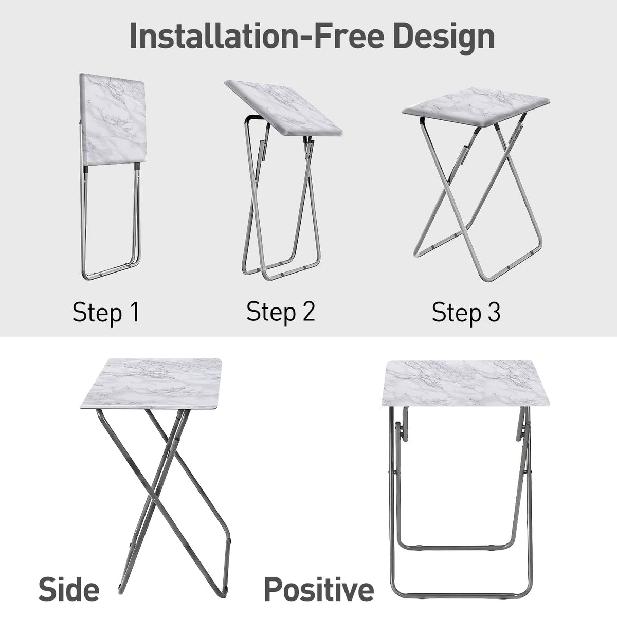 Small Folding Table, Foldable Table, TV Tray Table, Sofa Table, End Table - image 5