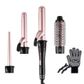 CkeyiN 4-in-1 Curling Wand Set | Ceramic Hair Curler with 4 Barrels