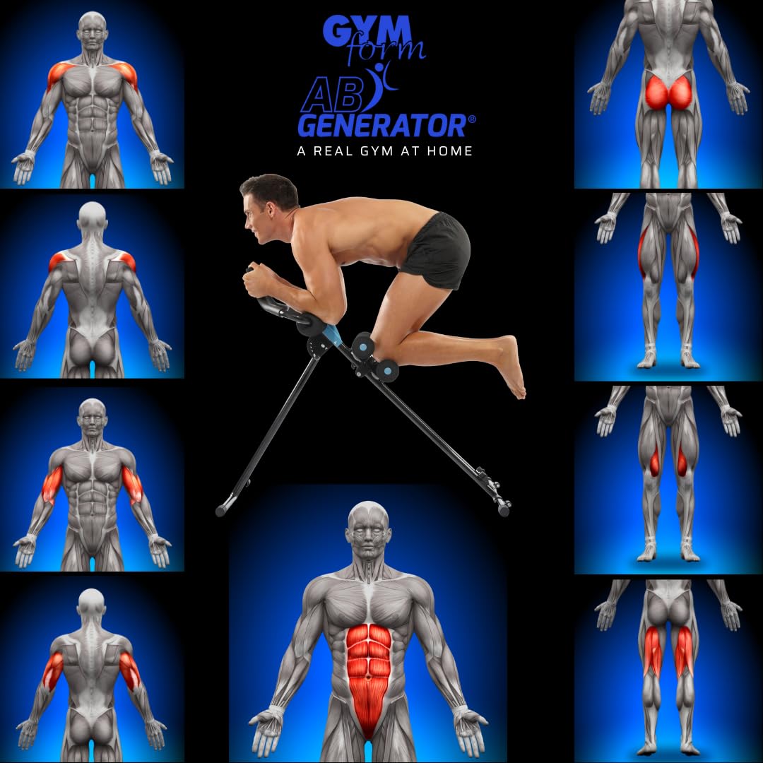 Gymform Ab Generator - Foldable Core Strength Trainer with 5 Intensity Levels