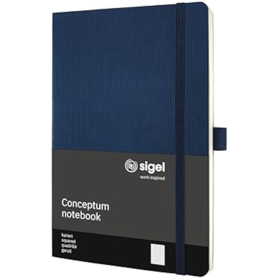 Sigel Conceptum A5 Squared Notebook | Midnight Blue Softcover Journal