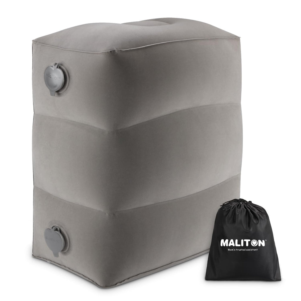 Maliton Airplane Footrest, Inflatable Foot Rest for Kids, Adjustable Height