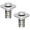 iFealClear 2PC Upgraded 3 in 1 Bathroom Sink Plug, Hair Catcher, Pop Up Sink Strainer Plug with Detachable Stainless Steel Filter