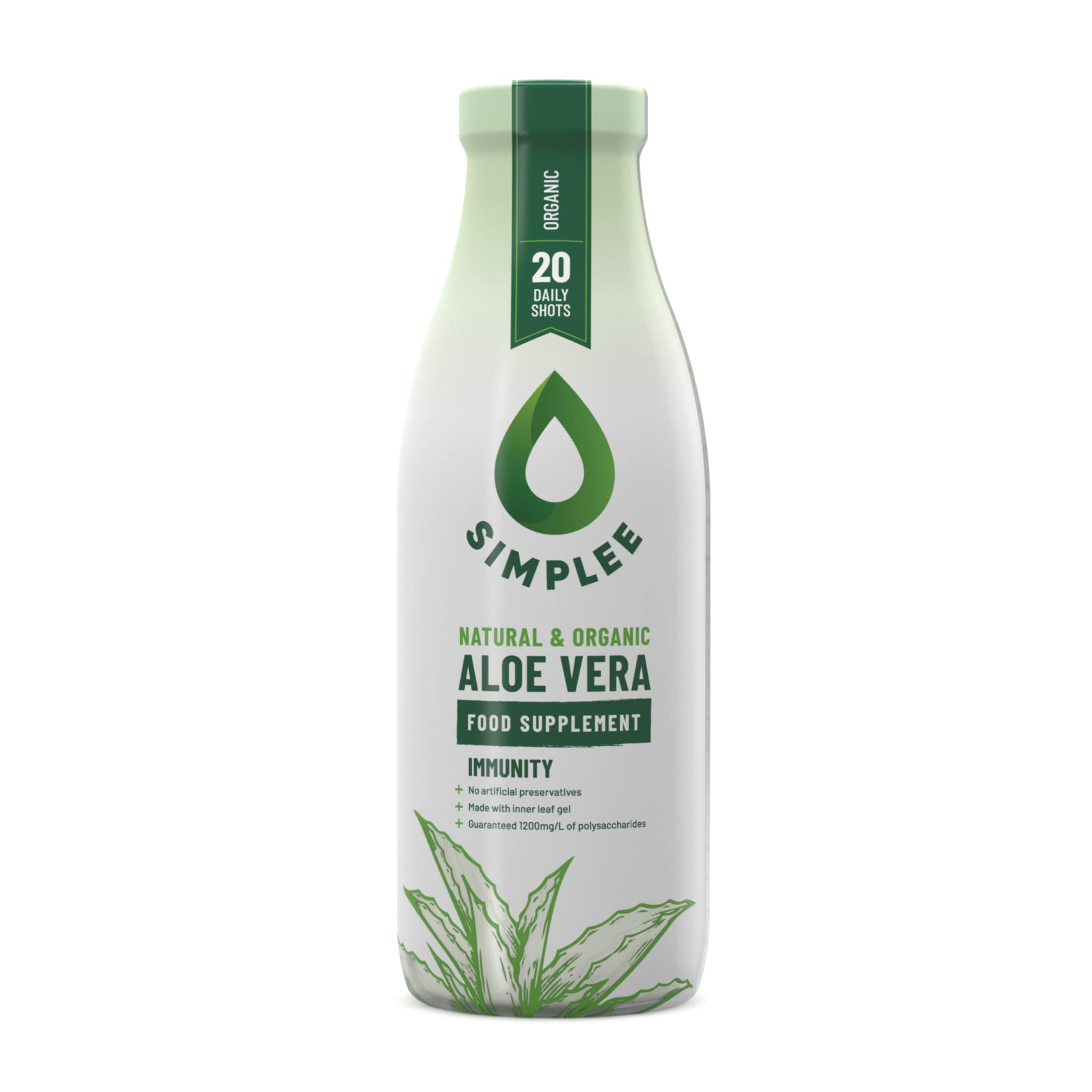 Simplee Aloe Vera Juice – 1L Organic Cold Pressed Inner Leaf Gel