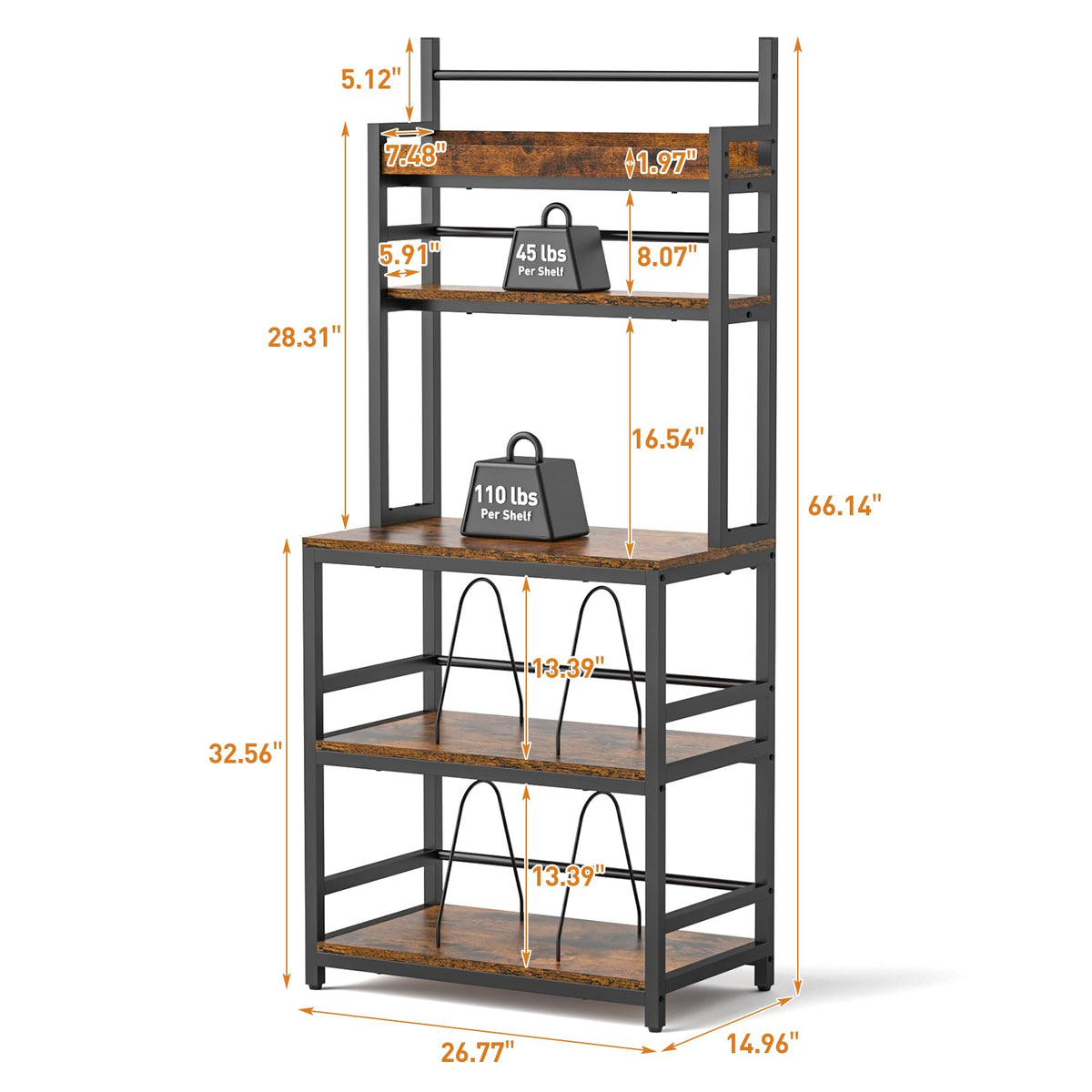 ikkle Record Player Stand with Vinyl Storage, Turntable Stand Holds Up to 500+Albums, 5 Layer Record Player Table with CD Racks for Living Room - image 2