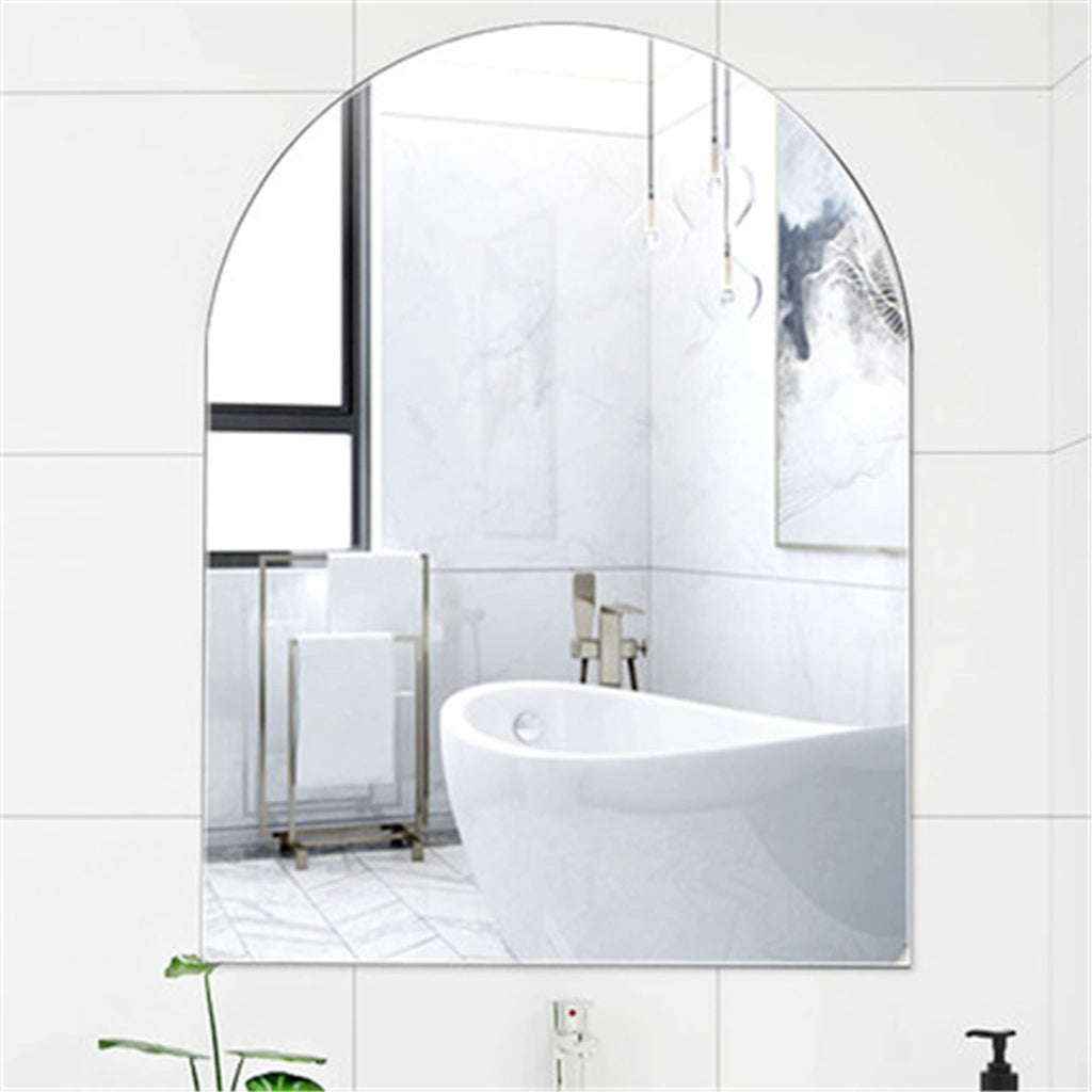 ENKI Horizon Frameless Arched Wall Mirror | Polished Glass 40x60cm