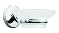 Croydex Hampstead Wall Mounted Soap Dish - Chrome & Frosted Glass