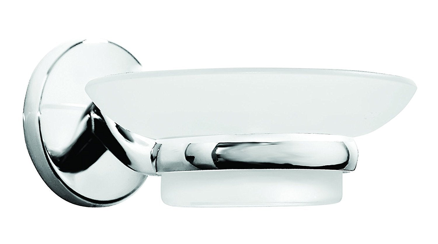 Croydex Hampstead Wall Mounted Soap Dish - Chrome & Frosted Glass