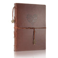 ThxMadam Vintage Leather Scrapbook Album | DIY Wedding Guest Book, 60 Pages
