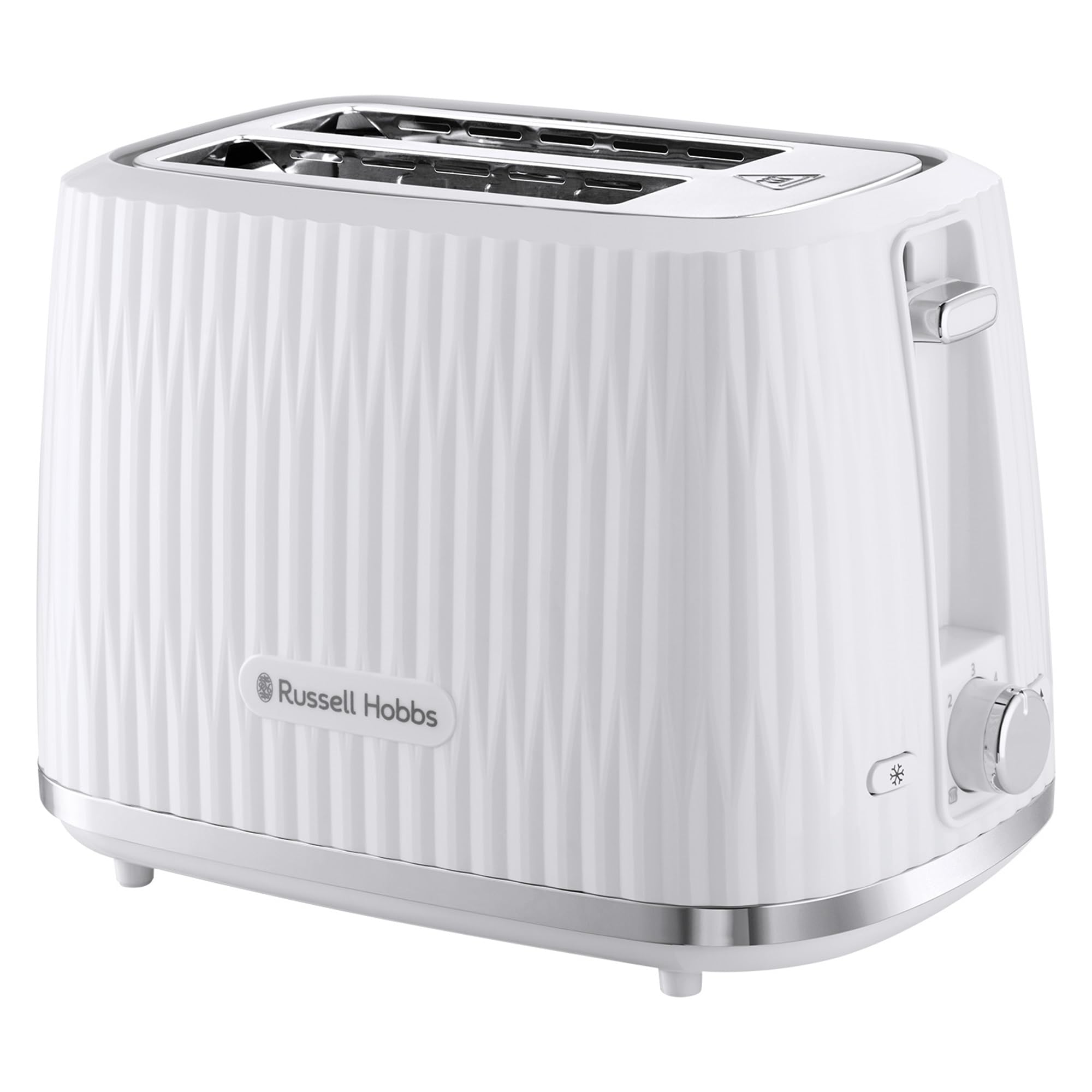 Russell Hobbs Eden 2-Slice Toaster – 800W White with 6 Browning Settings
