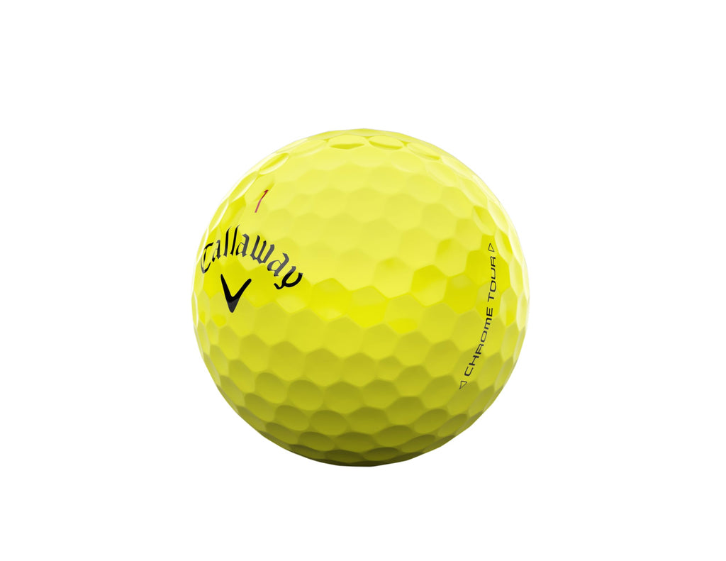 Callaway Chrome Tour 2024 Premium Golf Balls - Yellow, 12-Pack