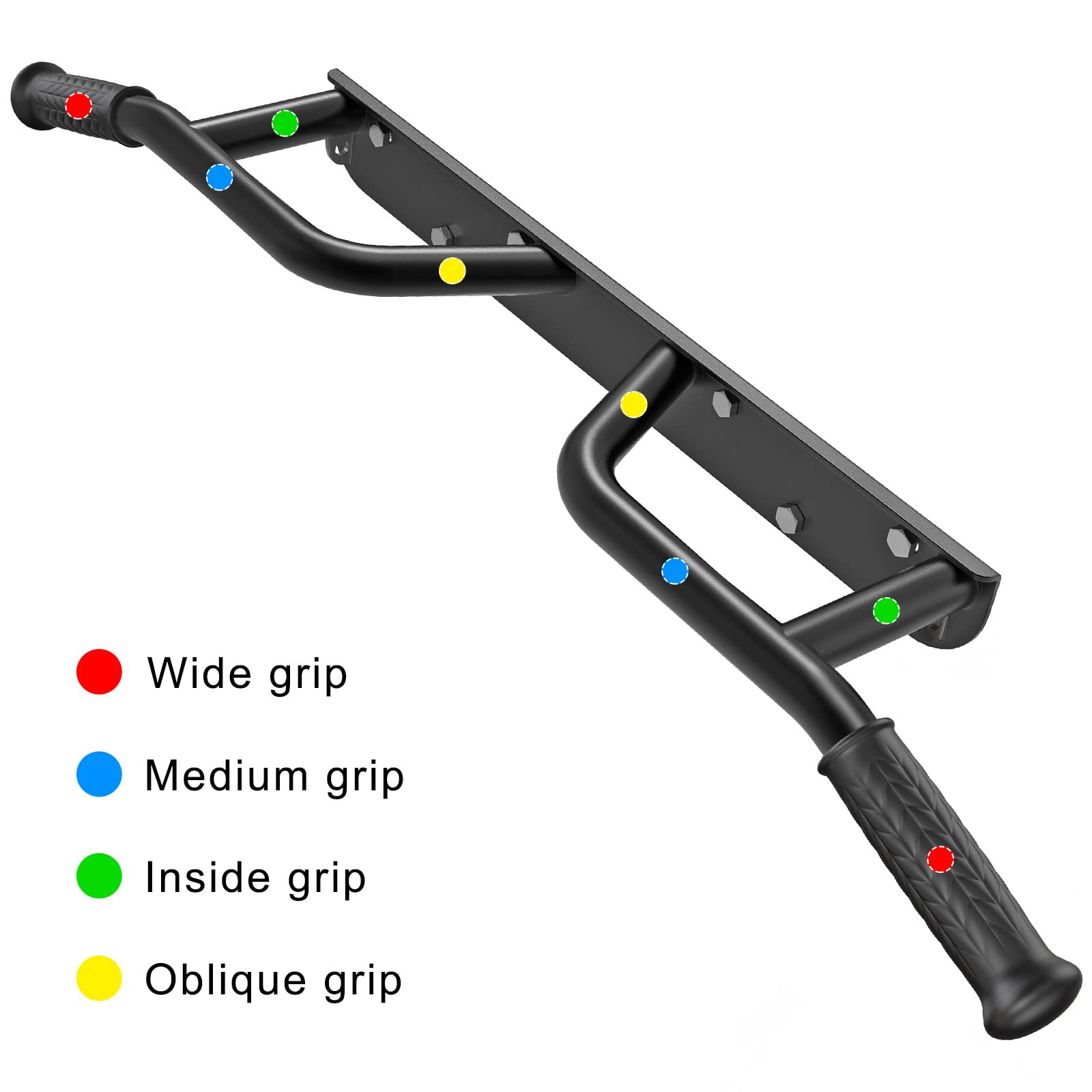 Kipika Heavy Duty Wall Mounted Pull Up Bar – 38 Inch Steel Chin Up Bar