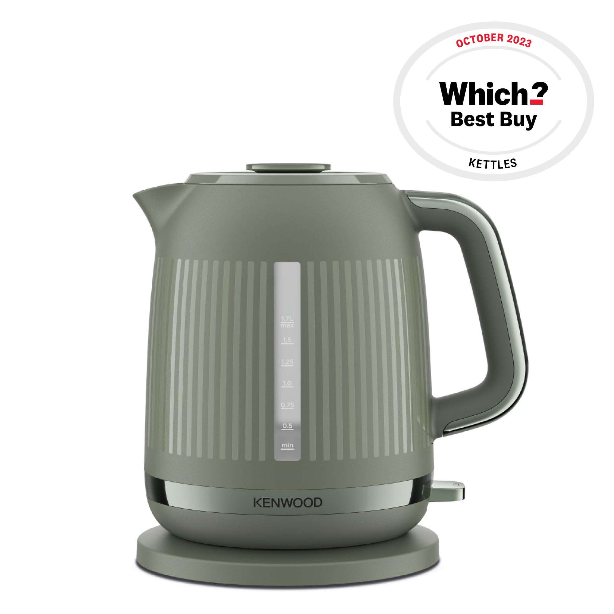 Kenwood Dusk Electric Kettle | 1.7L Fast Boil 3000W | Olive Green
