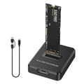 SHUBEIEUMI M.2 NVMe SATA SSD Enclosure – 10Gbps USB-C Docking Station