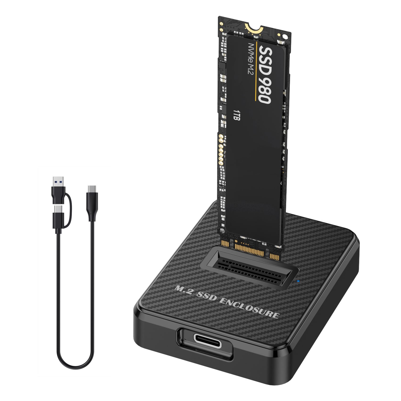 SHUBEIEUMI M.2 NVMe SATA SSD Enclosure – 10Gbps USB-C Docking Station