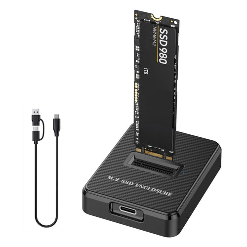 SHUBEIEUMI M.2 NVMe SATA SSD Enclosure – 10Gbps USB-C Docking Station