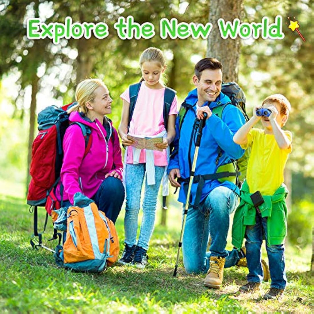 EUTOYZ Kids Binoculars – 8x21 Shockproof High Resolution Optics, Blue