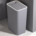 9L Bathroom Bin with lid,Kitchen Bins,Push Button Plastic Toilet Bin,Bedroom,Office,Living Room,Dog Proof Grey - image 1