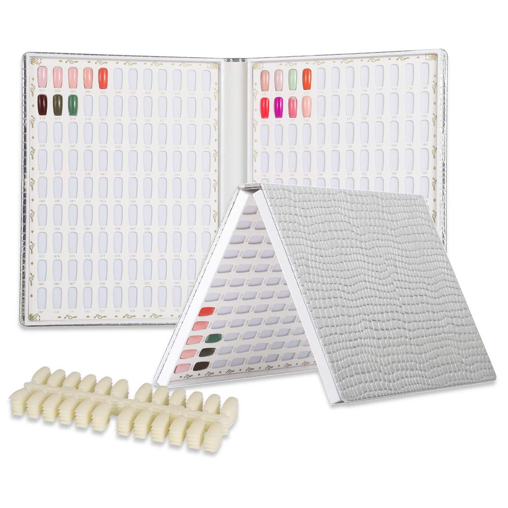 BNG Silver 216 Color Nail Display Book | Leather Gel Polish Chart
