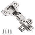 Furniware 110 Degree Full Overlay Cabinet Door Hinges, Nickel - 10 Pack