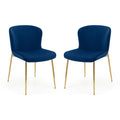 Julian Bowen Harper Velvet Dining Chairs – Set of 2 – Blue