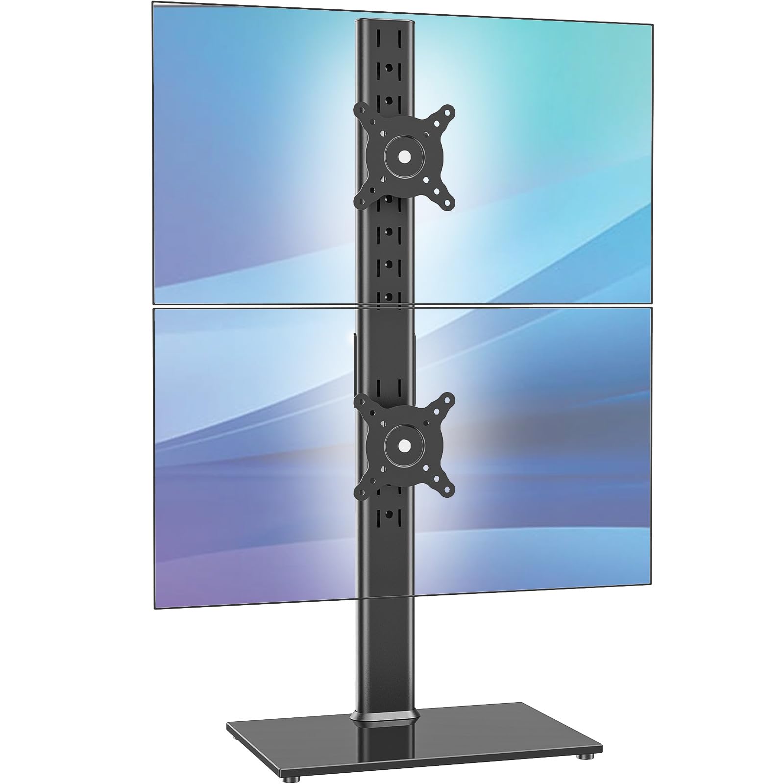 AX WABER Dual Vertical Monitor Stand | Fits 13-34 Inch Screens