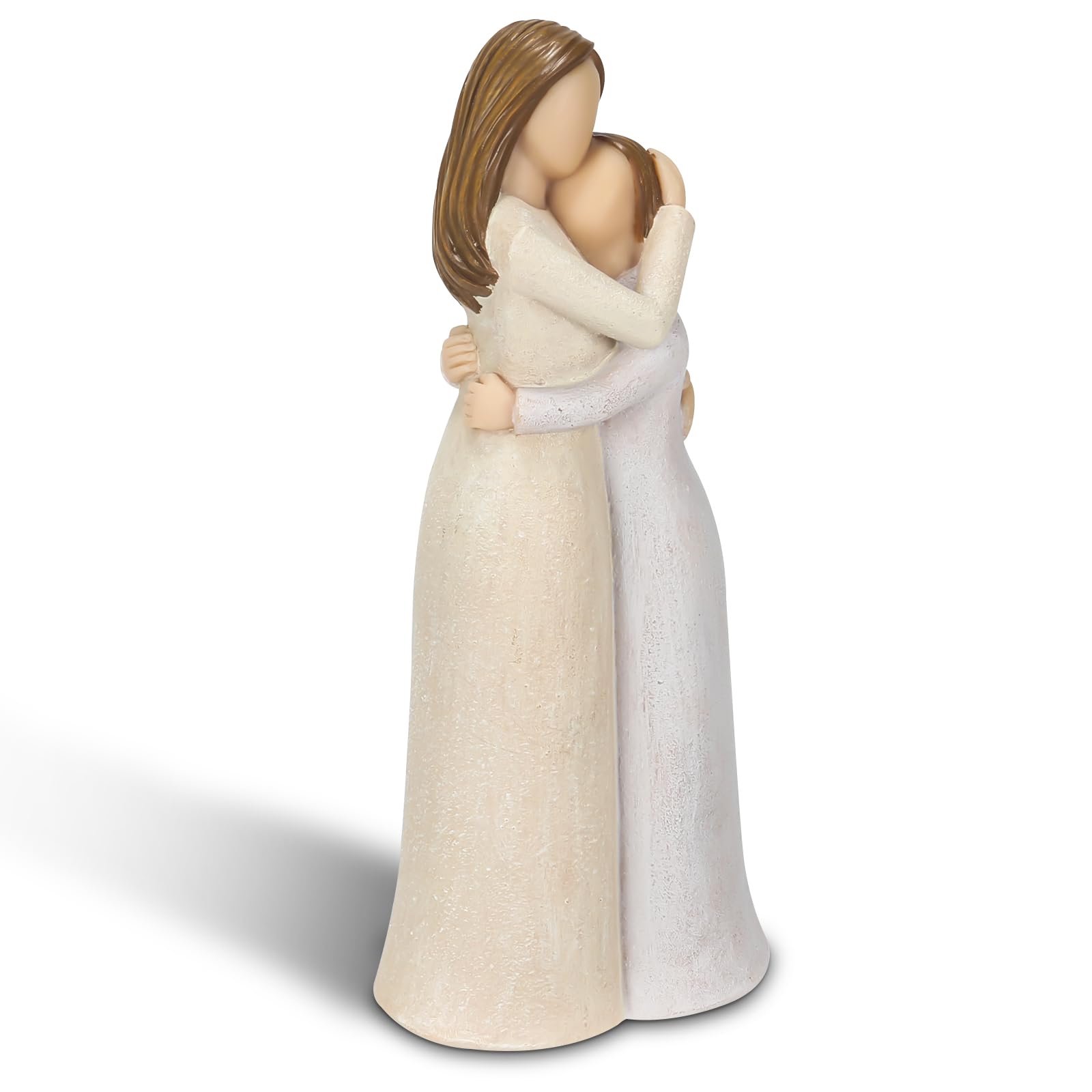 Carracci Mother Daughter Resin Figurine – Hand-Painted Sculpted Home Decor