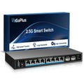 GiGaPlus 10-Port 2.5Gb Ethernet Switch | 8x 2.5G Base-T & 2x 10G SFP+