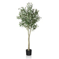 CROSOFMI Artificial Olive Tree – 150cm Large Faux Silk Plant in Pot