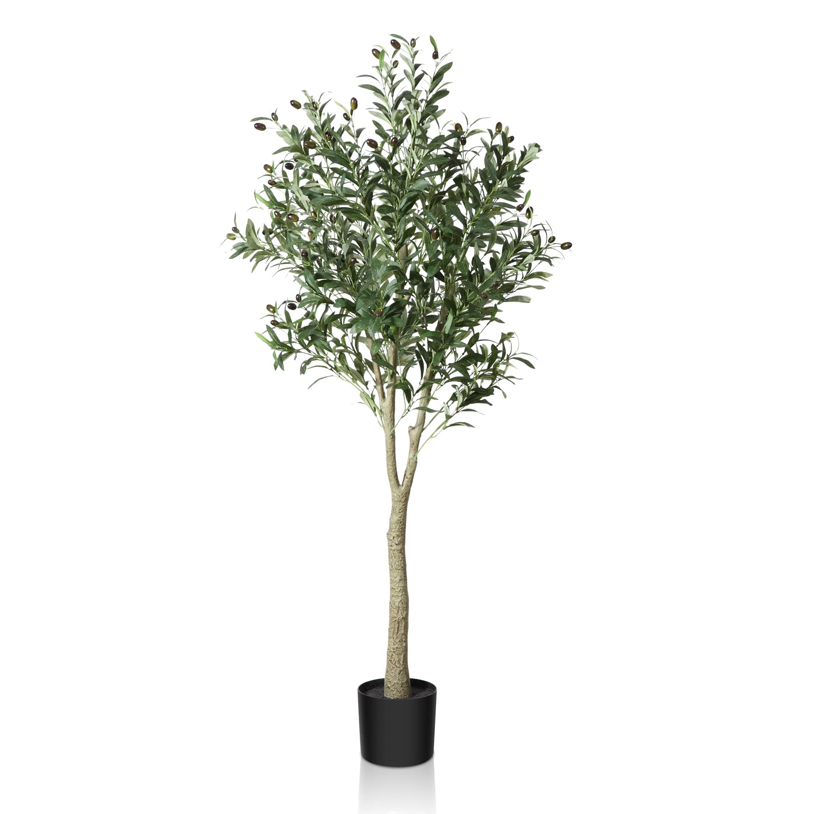 CROSOFMI Artificial Olive Tree – 150cm Large Faux Silk Plant in Pot
