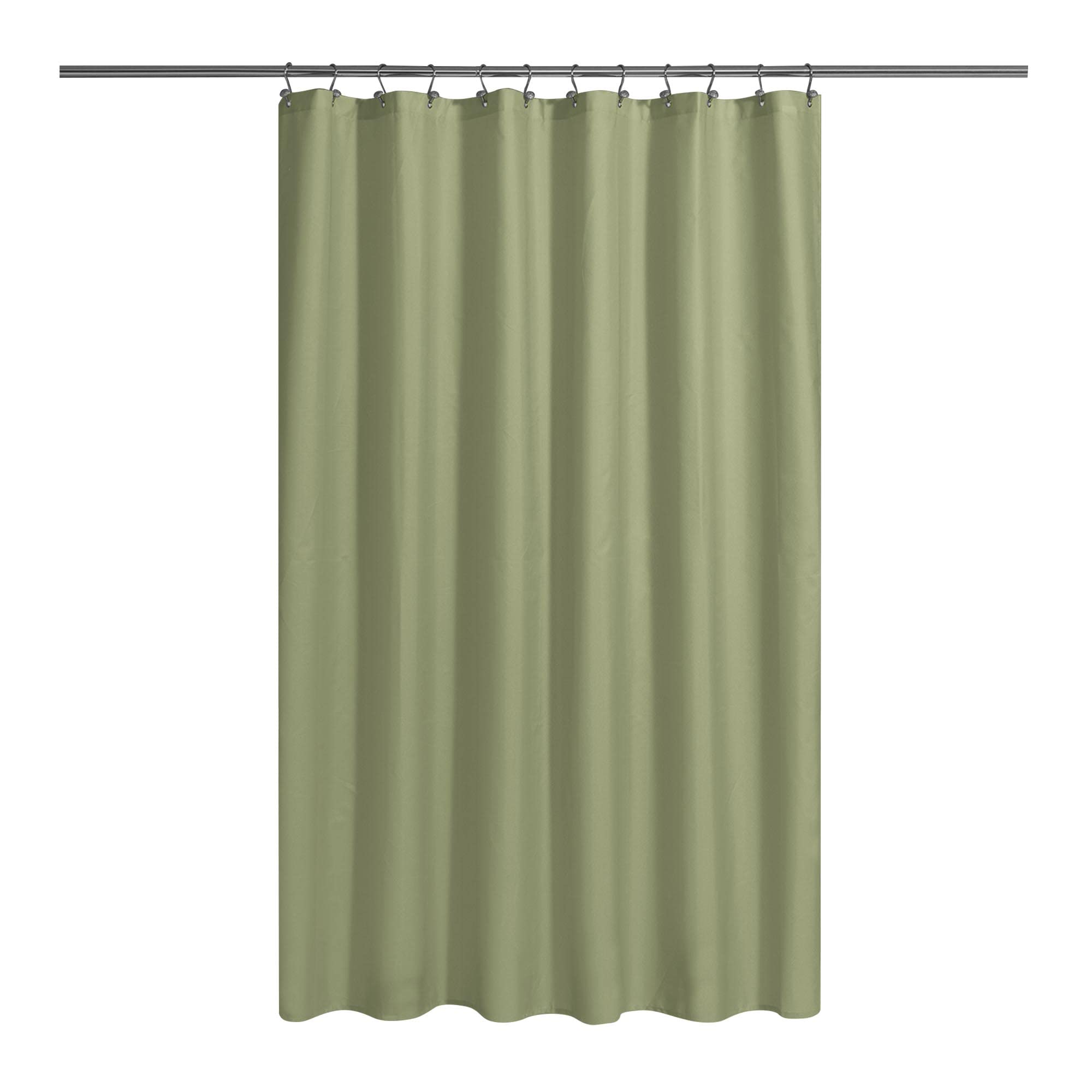 N&Y HOME Sage Green Fabric Shower Curtain Liner - 72x72 Water Repellent