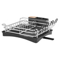 BRIAN & DANY Aluminum Dish Drying Rack with 360° Swivel Spout – Silver