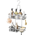 HapiRm Hanging Shower Caddy – 2-Tier Rust-Resistant Stainless Steel Shelf