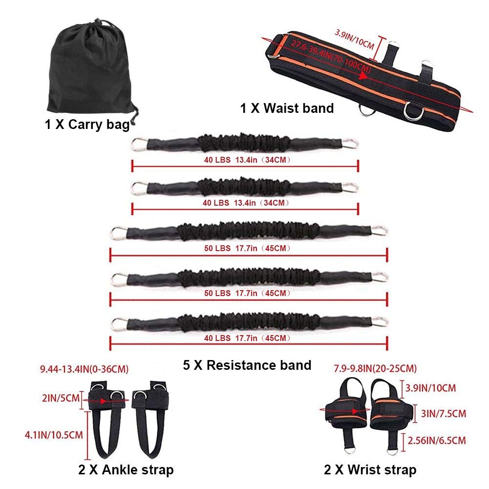 YNXing Strength Training Resistance Bands - 250lb Boxing Agility Set