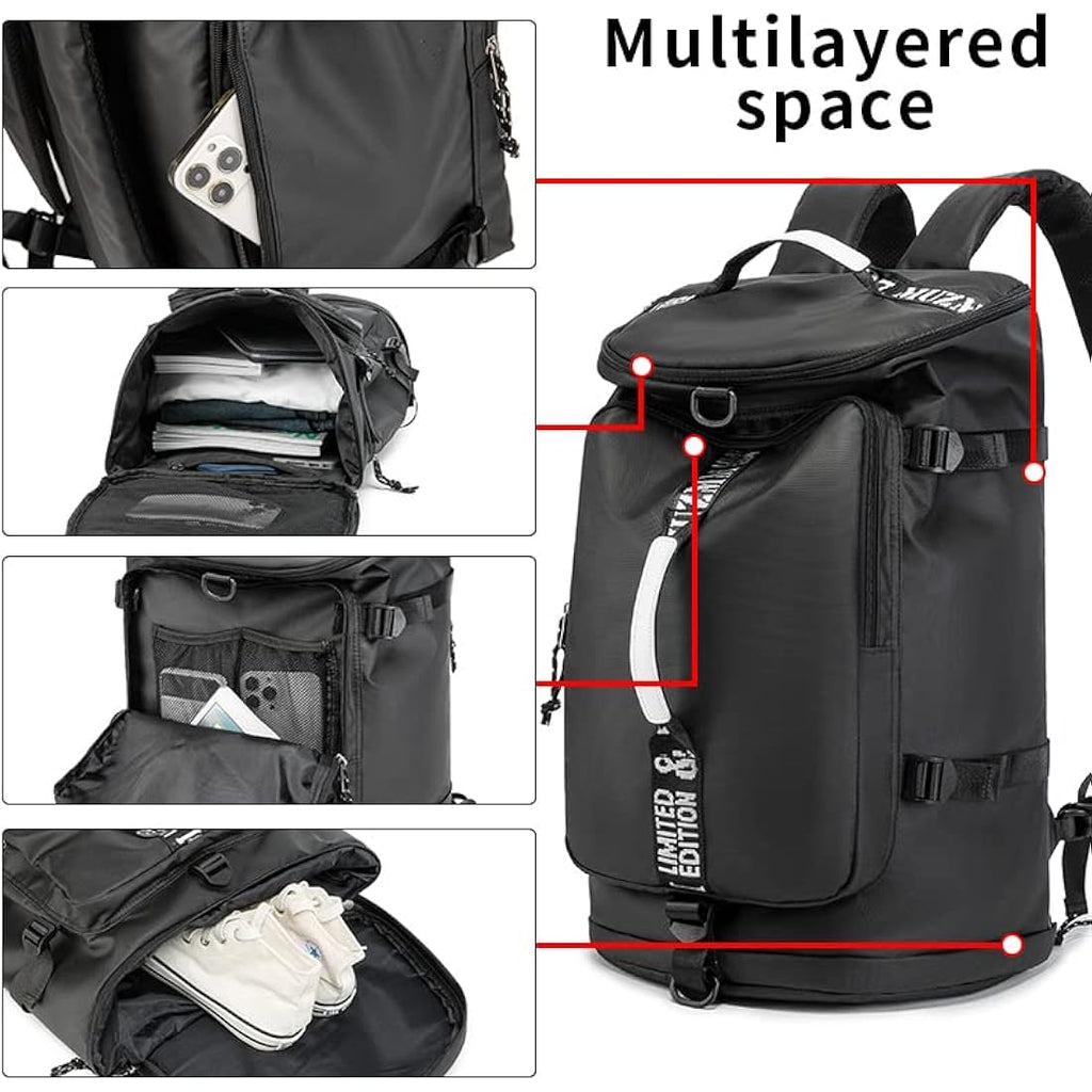 FUNYAGO 40L Gym Backpack – Waterproof Hiking Duffle Bag for Travel