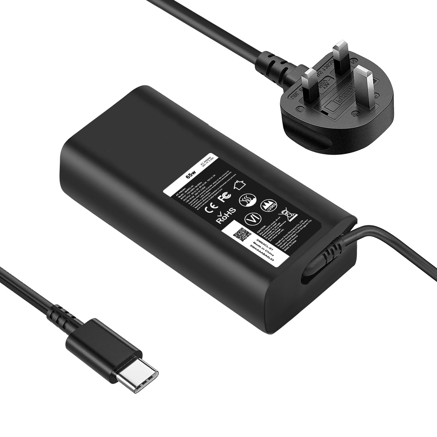 SLDYAPCX 65W USB-C Laptop Charger for Dell XPS 13 & Latitude Series