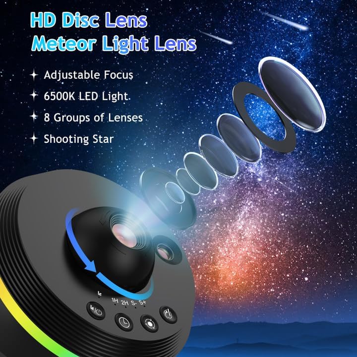 ALLOMN 13-in-1 Galaxy Star Projector | HD Planetarium Night Light