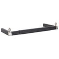 Fire Vida Metal Fireplace Fender – Modern Black and Chrome Hearth Guard
