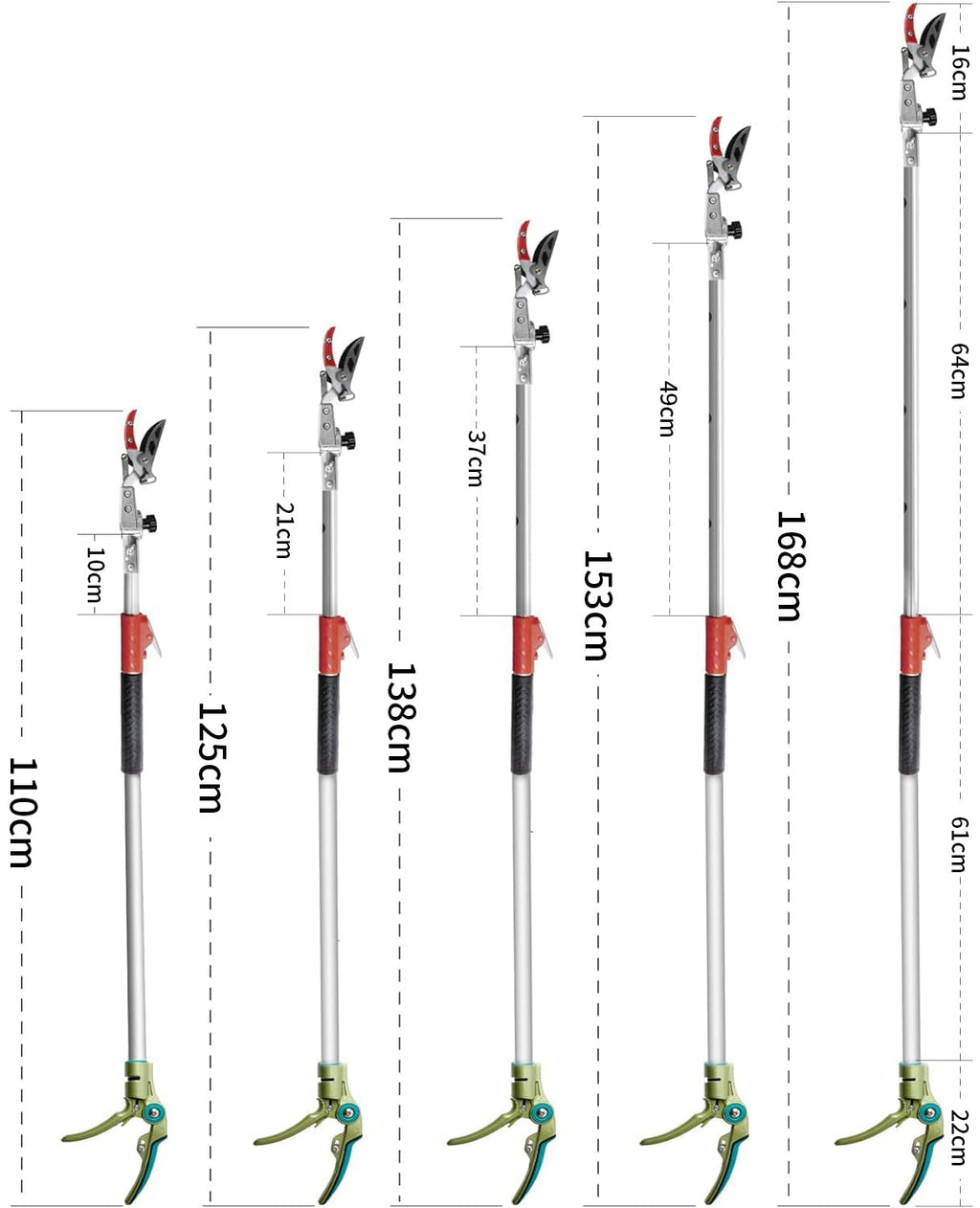 GARTOL Telescopic Tree Pruner – 5.45ft Long Reach Fruit Picker & Lopper