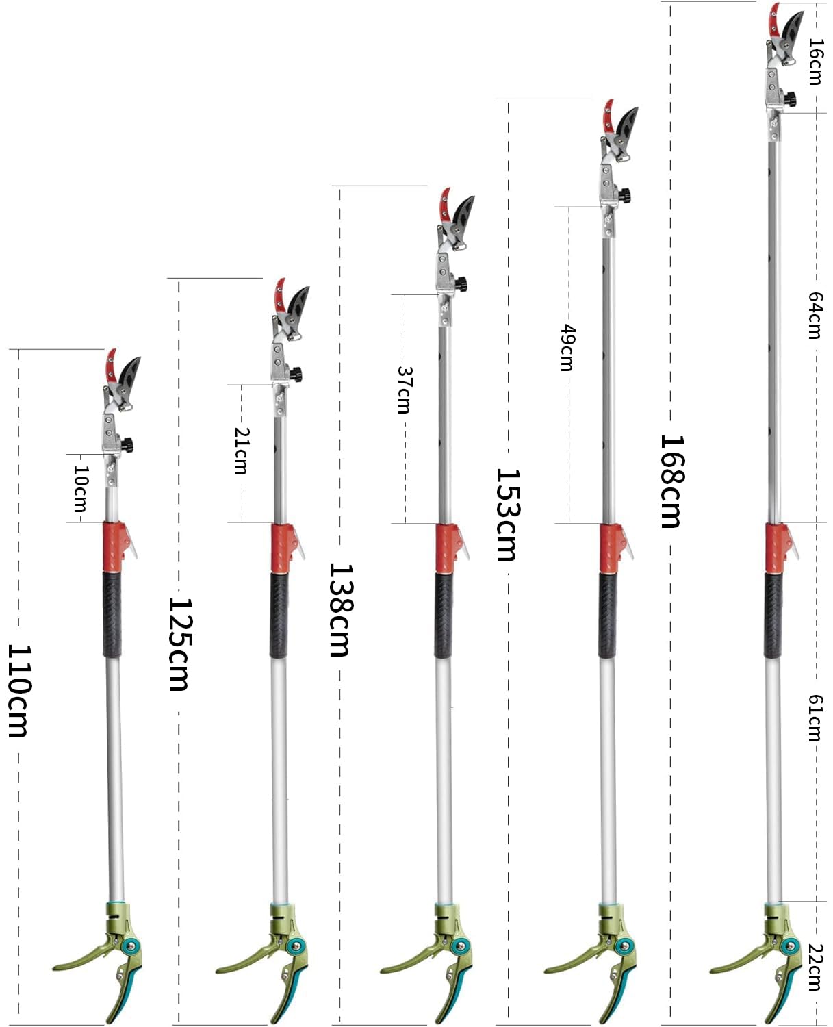 GARTOL Telescopic Tree Pruner – 5.45ft Long Reach Fruit Picker & Lopper