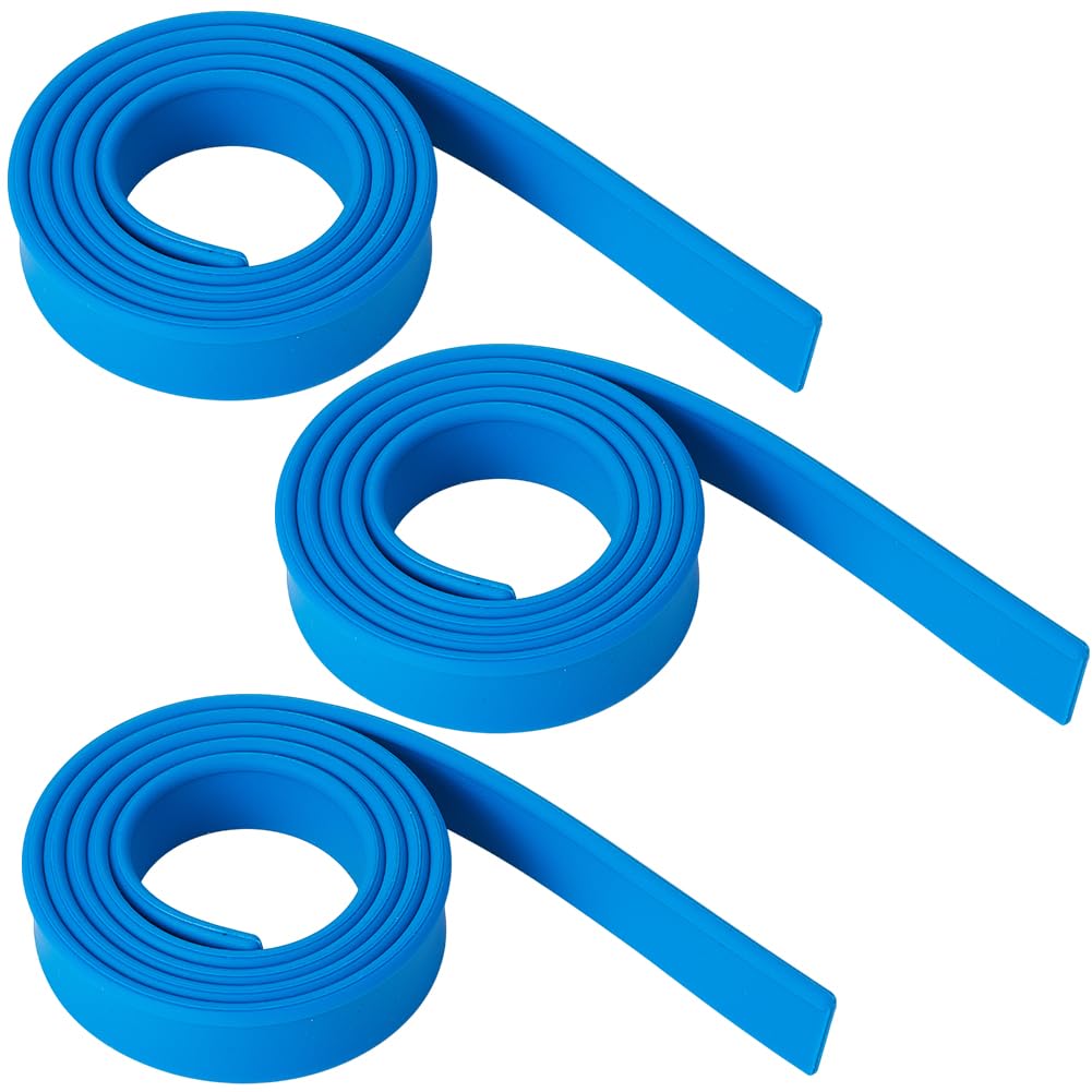 CRASPIRE 3Pcs Squeegee Replacement Rubber Blades | 41 Inch Blue Silicone