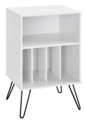 Ameriwood Harmony Turntable Stand, Wood Look White, 86.61 cm H x 52.58 cm W x 45.72 cm D - image 1