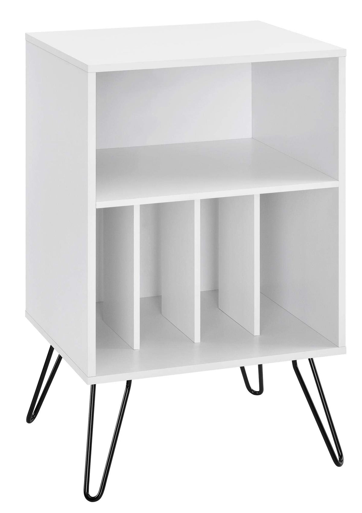 Ameriwood Harmony Turntable Stand, Wood Look White, 86.61 cm H x 52.58 cm W x 45.72 cm D - image 1