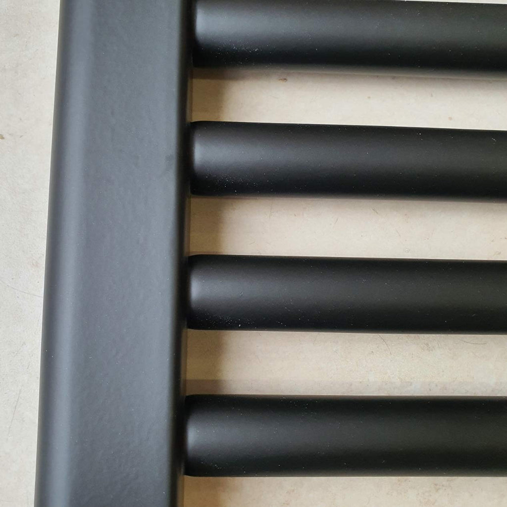 Greened House Milano Black Heated Towel Rail | 400x800mm Steel Radiator