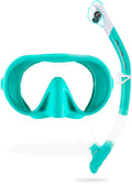 Cressi Musa & Scilla Snorkeling Set – Silicone Mask and Dry Snorkel, Aqua Green