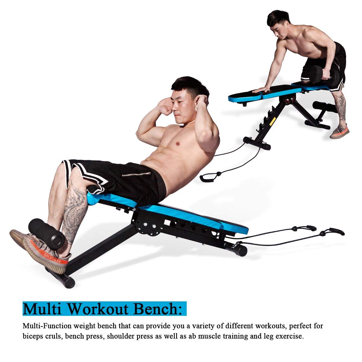 JX FITNESS Adjustable Weight Bench | Multiuse Home Gym Workout Bench