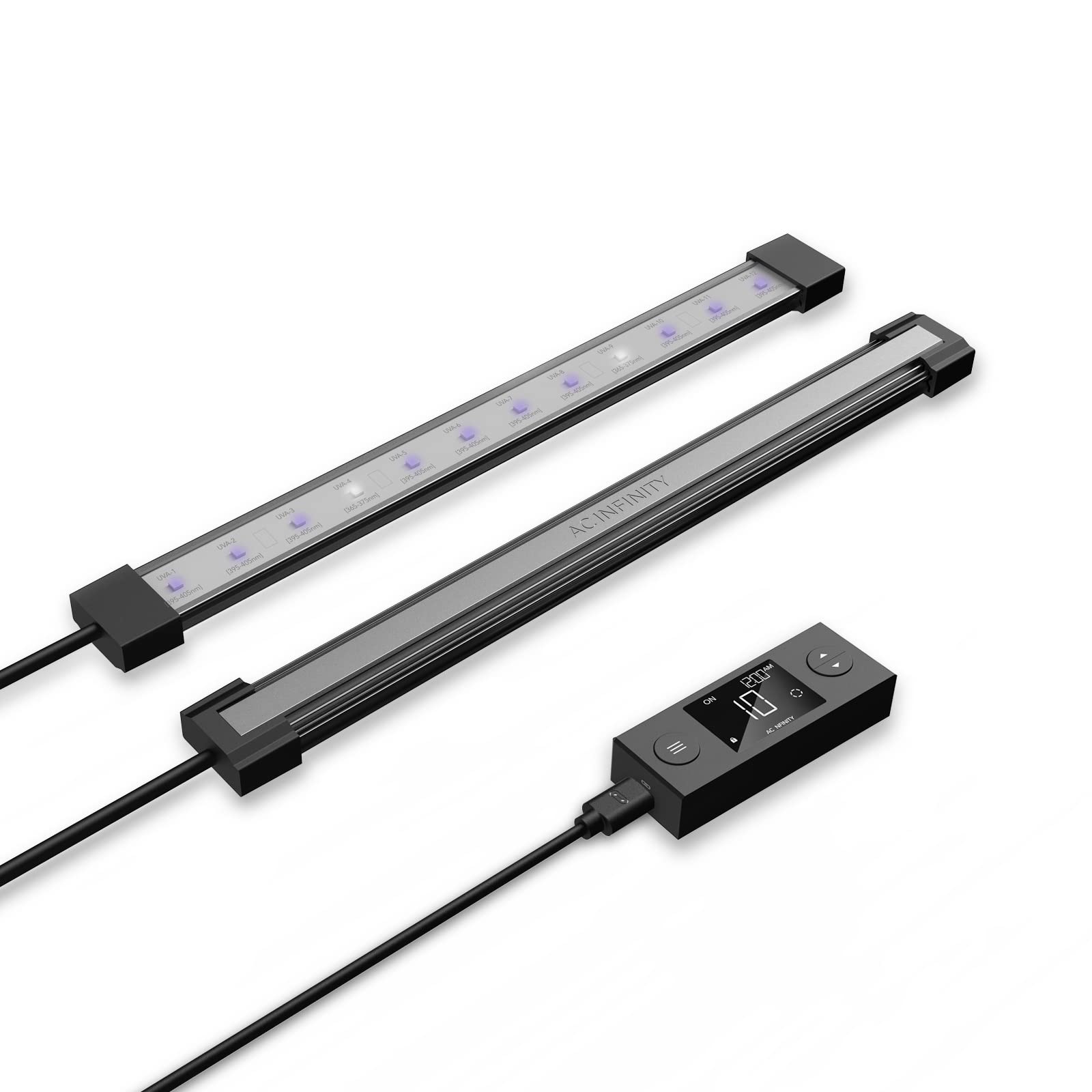 AC Infinity IONBEAM U2 UV LED Grow Light Bars | 11" 2-Bar Lighting Kit