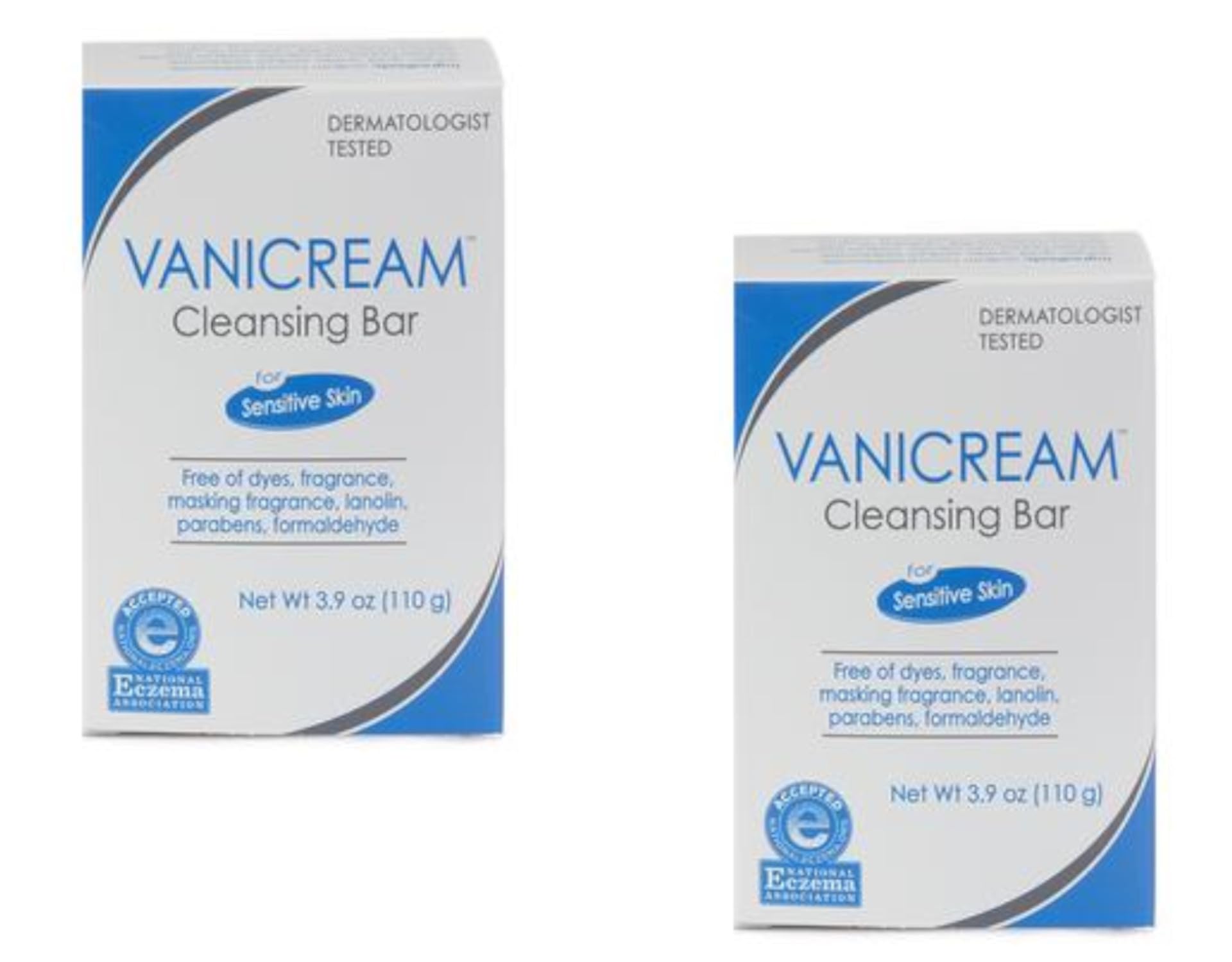 Vanicream Cleansing Bar for Sensitive Skin - Fragrance-Free, 2 Pack