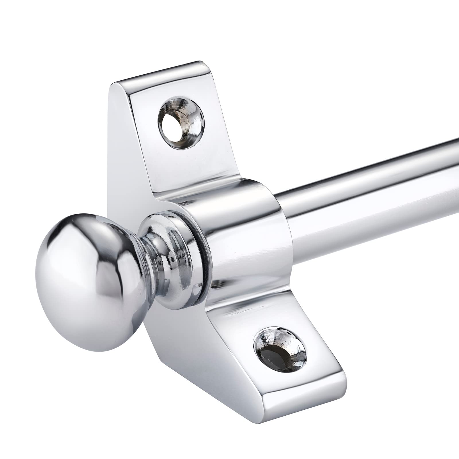 Jolof Store Stair Carpet Rods – 13 Set Polished Chrome Round Finials